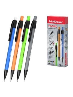 Карандаш механический ErichKrause. Tropic, толщина грифеля 0.5 мм, НВ, МИКС