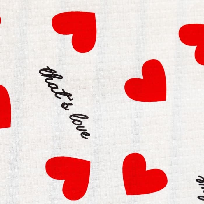 Простыня для бани «Этель. Сердечки» 150×180±5 см, 100% хлопок, вафельное полотно, 160 г/м²