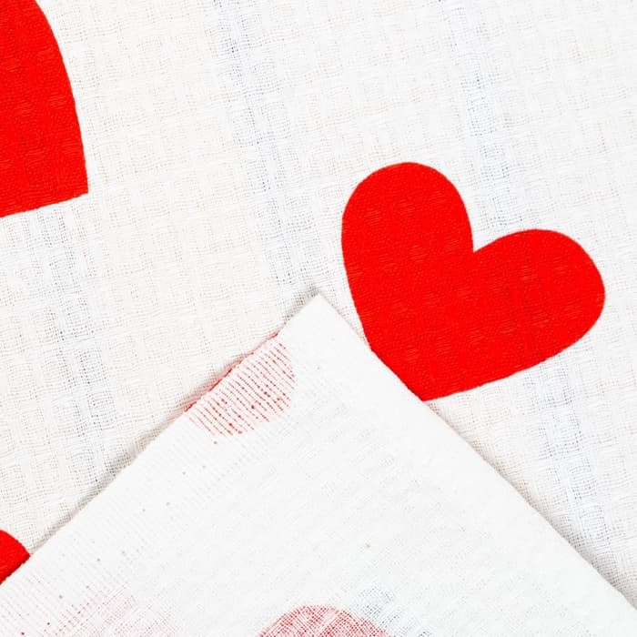 Простыня для бани «Этель. Сердечки» 150×180±5 см, 100% хлопок, вафельное полотно, 160 г/м²