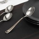 Ложка одноразовая, пластик,17.5 см, столовая, серебристая