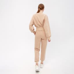 Костюм женский (свитшот, брюки) MINAKU: Casual Collection, размер 44, бежевый