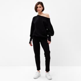 Костюм женский (джемпер, брюки) MINAKU: Casual Collection цвет чёрный, размер 44