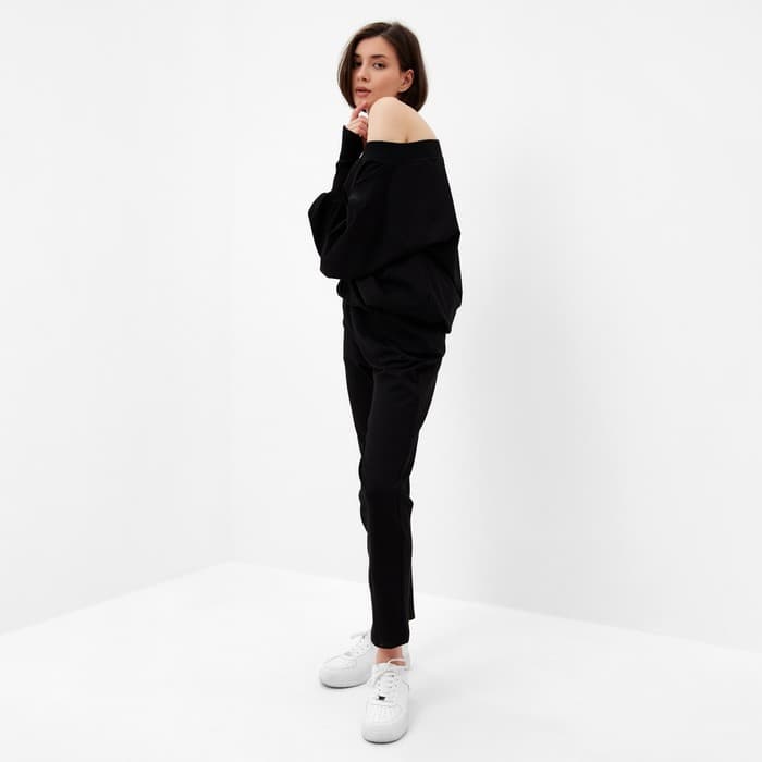 Костюм женский (джемпер, брюки) MINAKU: Casual Collection цвет чёрный, размер 44