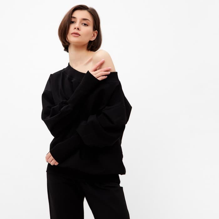 Костюм женский (джемпер, брюки) MINAKU: Casual Collection цвет чёрный, размер 44