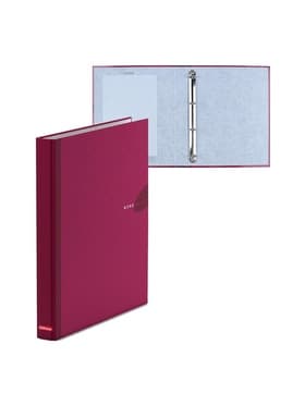 Папка на 4 кольцах А4, ErichKrause Work inside, 35 мм, 1750 мкм, ламинированная, твердая обложка, бордовая