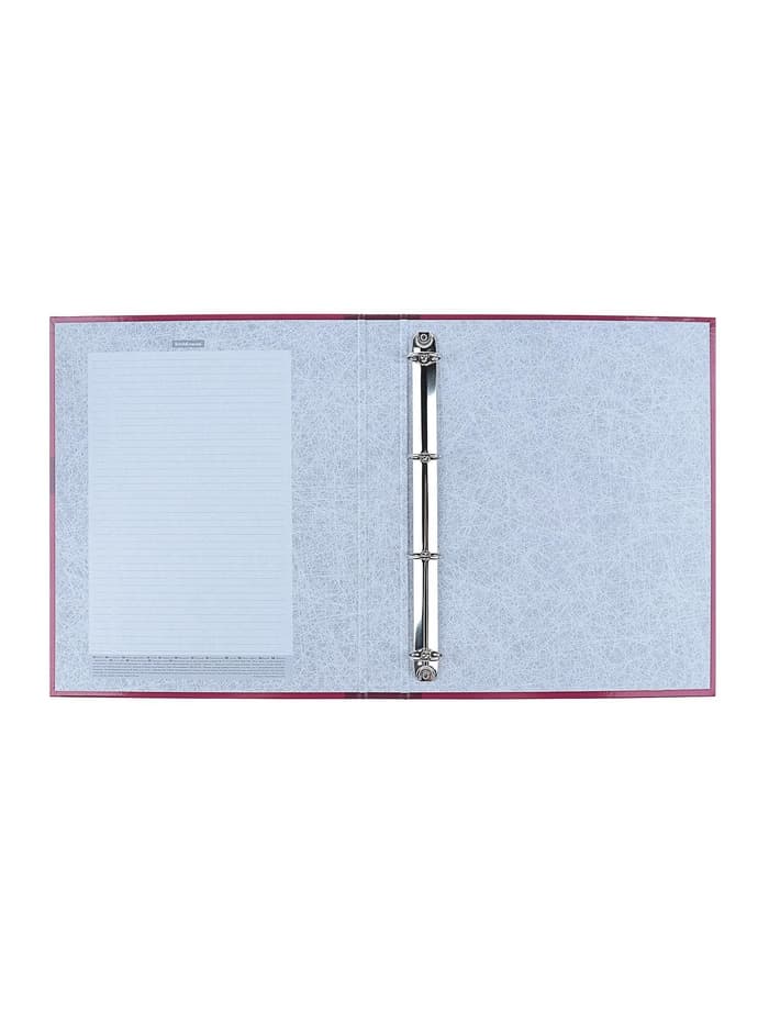 Папка на 4 кольцах А4, ErichKrause Work inside, 35 мм, 1750 мкм, ламинированная, твердая обложка, бордовая