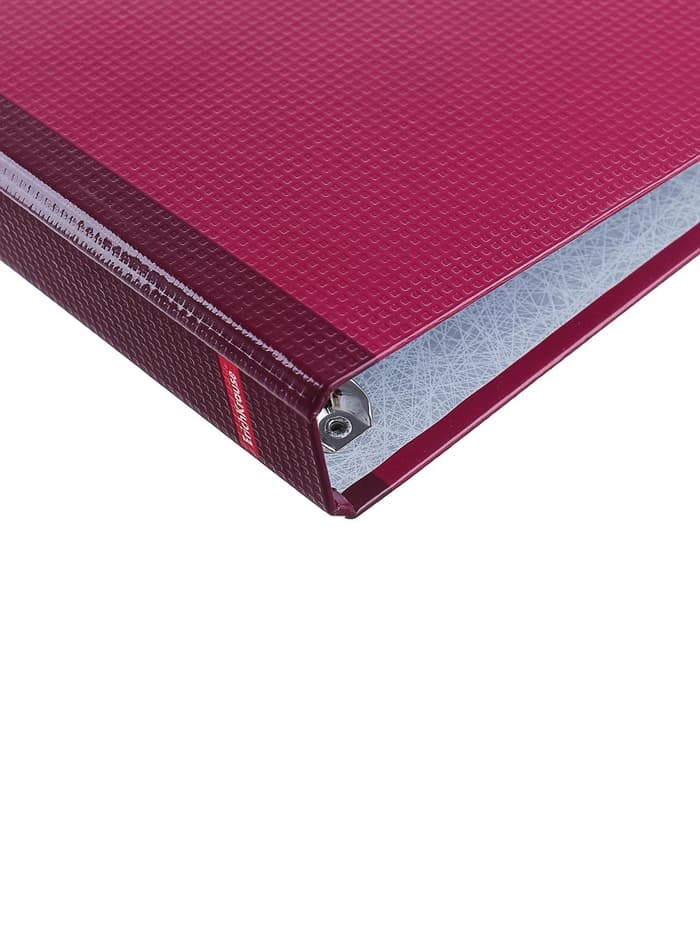 Папка на 4 кольцах А4, ErichKrause Work inside, 35 мм, 1750 мкм, ламинированная, твердая обложка, бордовая