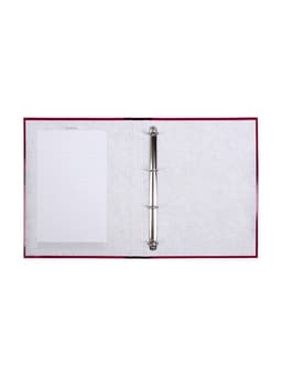 Папка на 4 кольцах А4, ErichKrause Work inside, 35 мм, 1750 мкм, ламинированная, твердая обложка, бордовая