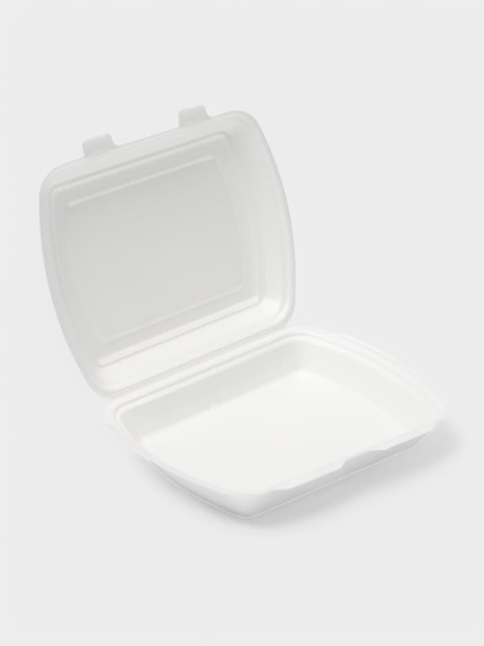 Ланч - бокс одноразовый, 24.7×20.6×7 см, 1 секция, полистирол, белый