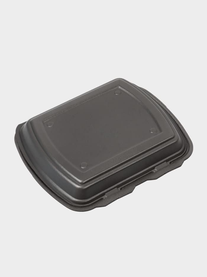 Ланч - бокс одноразовый, 24.7×20.6×7 см, 1 секция, чёрный