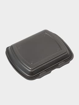 Ланч - бокс одноразовый, 24.7×20.6×7 см, 1 секция, чёрный