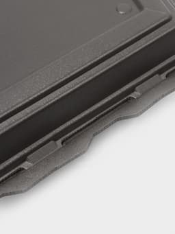 Ланч - бокс одноразовый, 24.7×20.6×7 см, 1 секция, чёрный