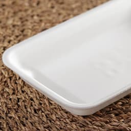 Подложка - лоток для продуктов одноразовая, 22.5×13.5×3 см, белая