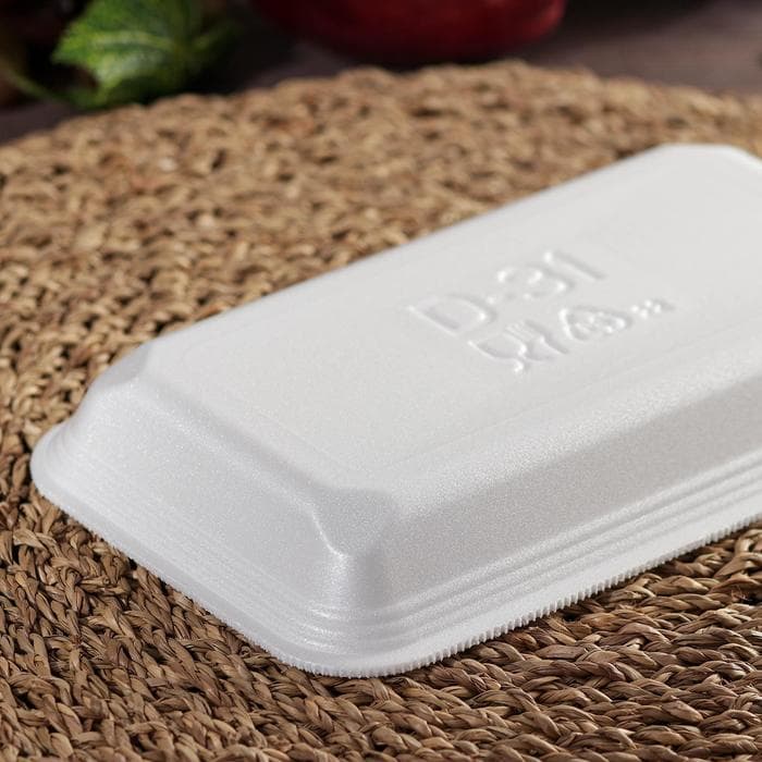 Подложка - лоток для продуктов одноразовая, 22.5×13.5×3 см, белая