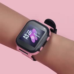 Детские смарт-часы Windigo AM-15, 1.44", 128×128, SIM, 2G, LBS, камера 0.08 Мп, розовые