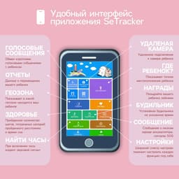 Детские смарт-часы Windigo AM-15, 1.44", 128×128, SIM, 2G, LBS, камера 0.08 Мп, розовые