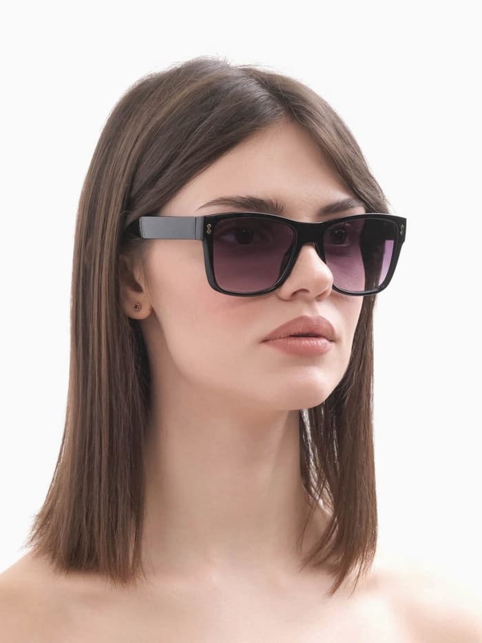 Очки солнцезащитные «OneSun. Wayfarer», линза 5.3×6 см, чёрный, фиолетовый