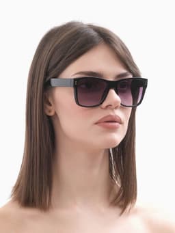 Очки солнцезащитные «OneSun. Wayfarer», линза 5.3×6 см, чёрный, фиолетовый