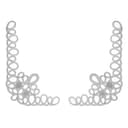 Кружево, на левый и правый угол, 2 шт., 45×30 см, серебро