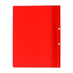 Папка-скоросшиватель Calligrata, А4, 180 мкм, красная, прозрачный верх, с перфорацией