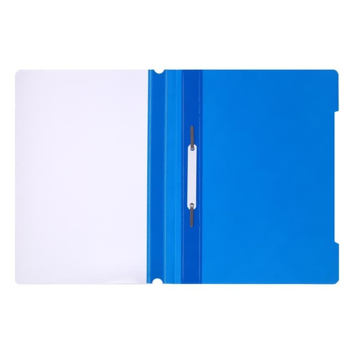 Папка-скоросшиватель Calligrata, А4, 120 мкм, синяя, прозрачный верх