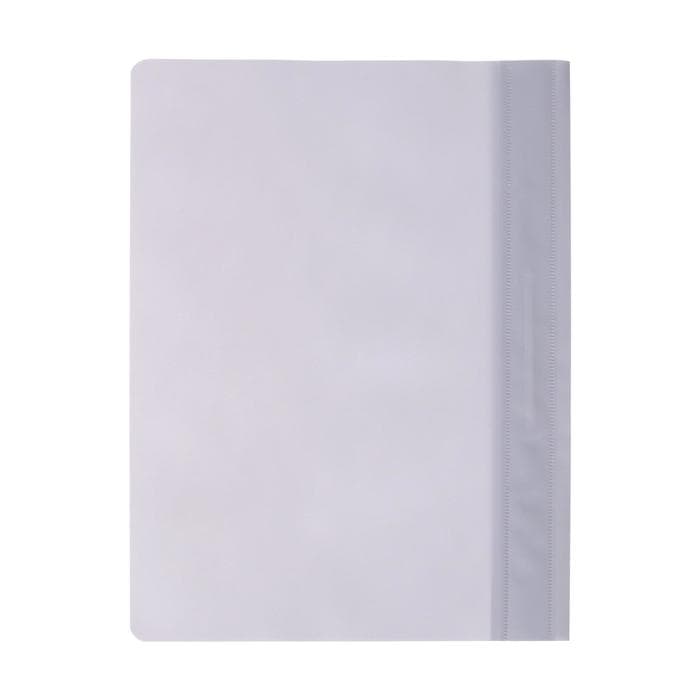 Папка-скоросшиватель Calligrata, А4, 120 мкм, серая, прозрачный верх