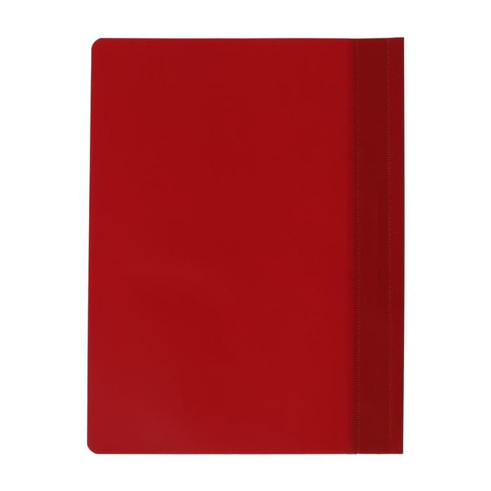 Папка-скоросшиватель Calligrata, А4, 120 мкм, малиновая, прозрачный верх