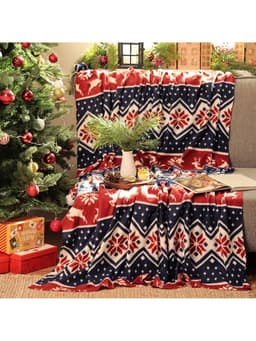 Плед флисовый новогодний «Экономь и Я. Олени» 150×180 см