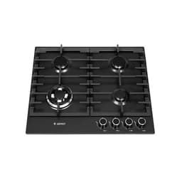 Варочная поверхность Gefest ПВГ 1214-01К2, газовая, 4 конфорки, чёрный матовый