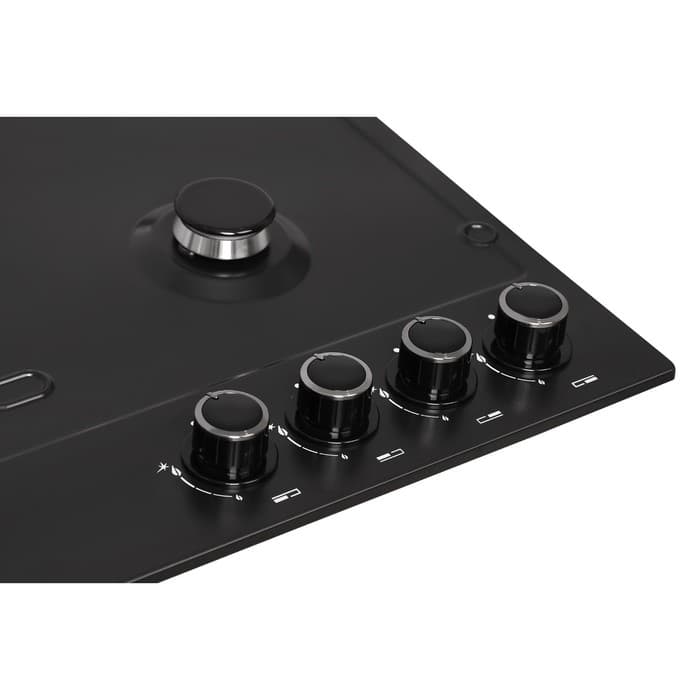 Варочная поверхность Gefest ПВГ 1214-01К2, газовая, 4 конфорки, чёрный матовый