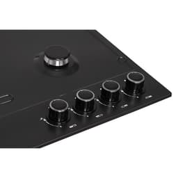 Варочная поверхность Gefest ПВГ 1214-01К2, газовая, 4 конфорки, чёрный матовый
