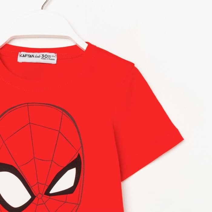 Футболка детская «Человек-Паук» рост 86-92, красный