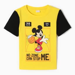 Футболка детская Mickey «Микки Маус», рост 98-104 см, жёлтая