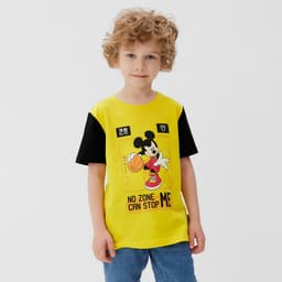 Футболка детская Mickey «Микки Маус», рост 98-104 см, жёлтая