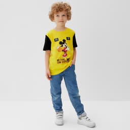 Футболка детская Mickey «Микки Маус», рост 98-104 см, жёлтая