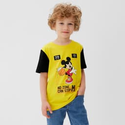 Футболка детская Mickey «Микки Маус», рост 98-104 см, жёлтая