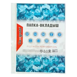 Файл - вкладыш Calligrata, А4, 35 мкм, глянцевый, вертикальный, 100 штук