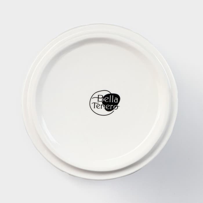 Банка для хранения сыпучих продуктов BellaTenero, 660 мл, d=10.5 см, с бамбуковой крышкой, фарфор, белая