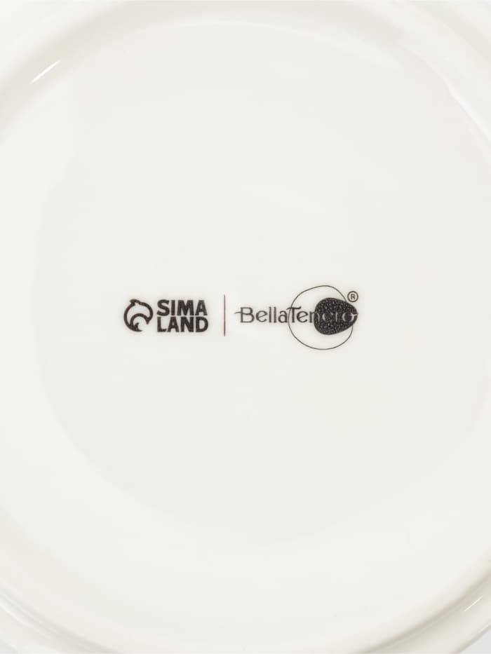 Банка для хранения сыпучих продуктов BellaTenero, 660 мл, d=10.5 см, с бамбуковой крышкой, фарфор, белая