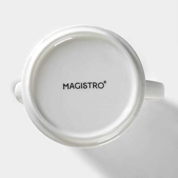 Молочник Magistro «Морской бриз», 250 мл, фарфор, белый