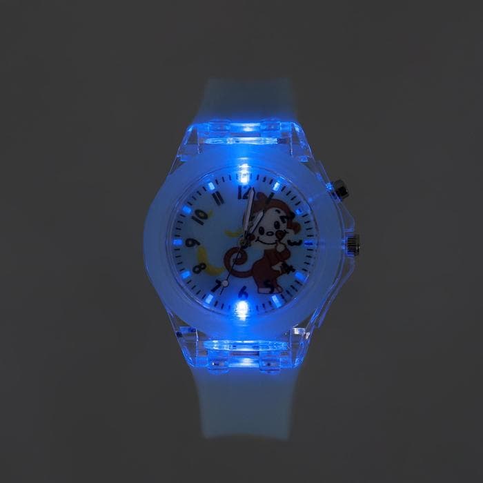 Часы наручные детские «Обезьянка», d=3.8 см, ремешок силикон, l-23 см