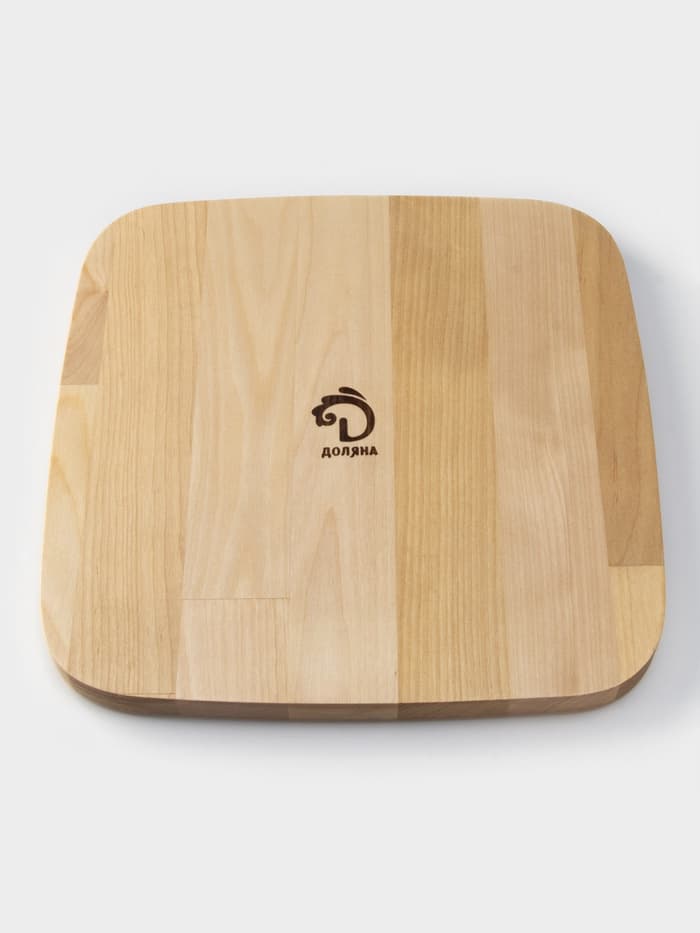 Менажница Доляна, 25×25×1.8 см, 5 секций, квадратная, дерево берёза