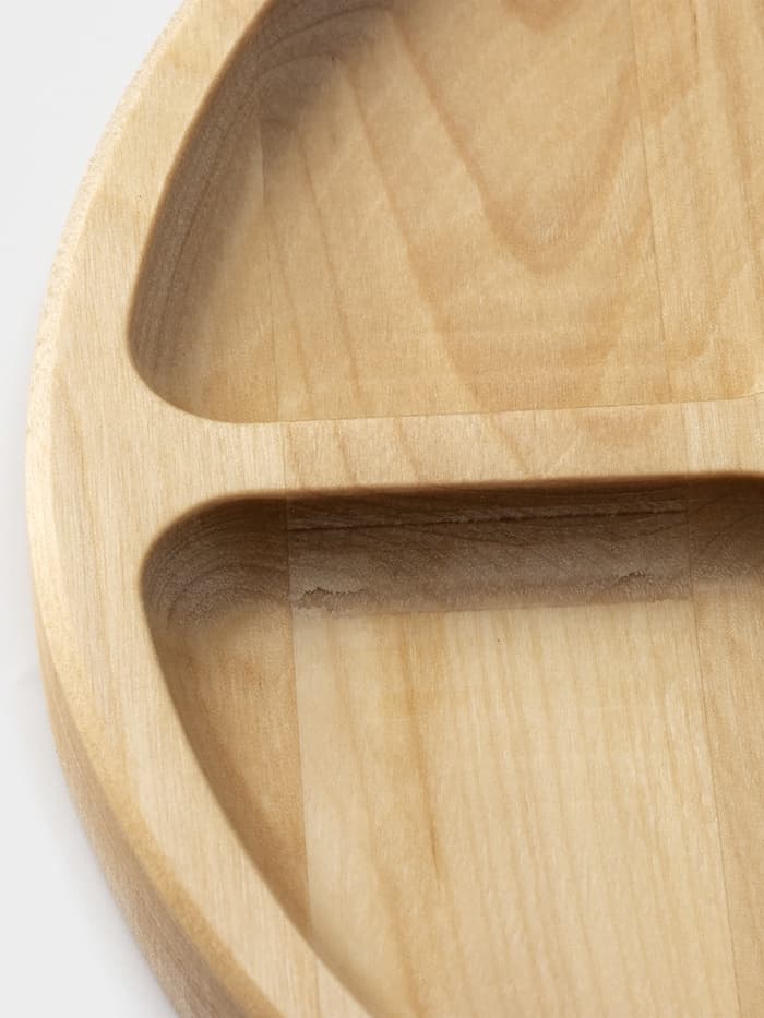 Менажница круглая Доляна, d=27 см, 5 секций, дерево берёза