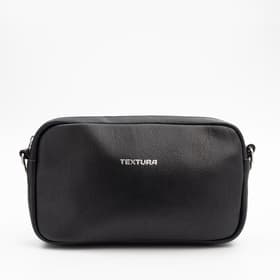 Сумка женская кросс-боди TEXTURA на молнии, 25×6×14 см, чёрная