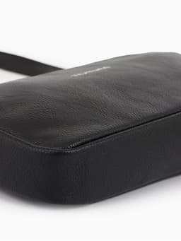 Сумка женская кросс-боди TEXTURA на молнии, 25×6×14 см, чёрная