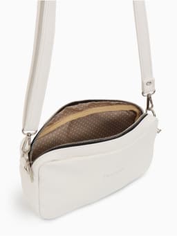 Сумка женская кросс-боди TEXTURA на молнии, 25×6×14 см, белая