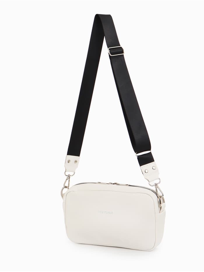 Сумка женская кросс-боди TEXTURA на молнии, 25×6×14 см, белая