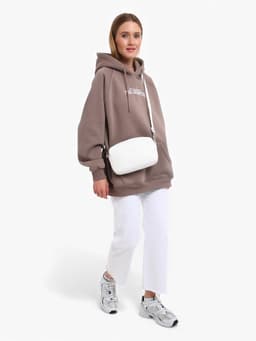 Сумка женская кросс-боди TEXTURA на молнии, 25×6×14 см, белая