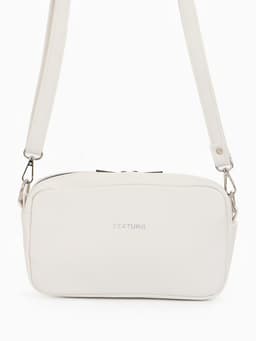Сумка женская кросс-боди TEXTURA на молнии, 25×6×14 см, белая
