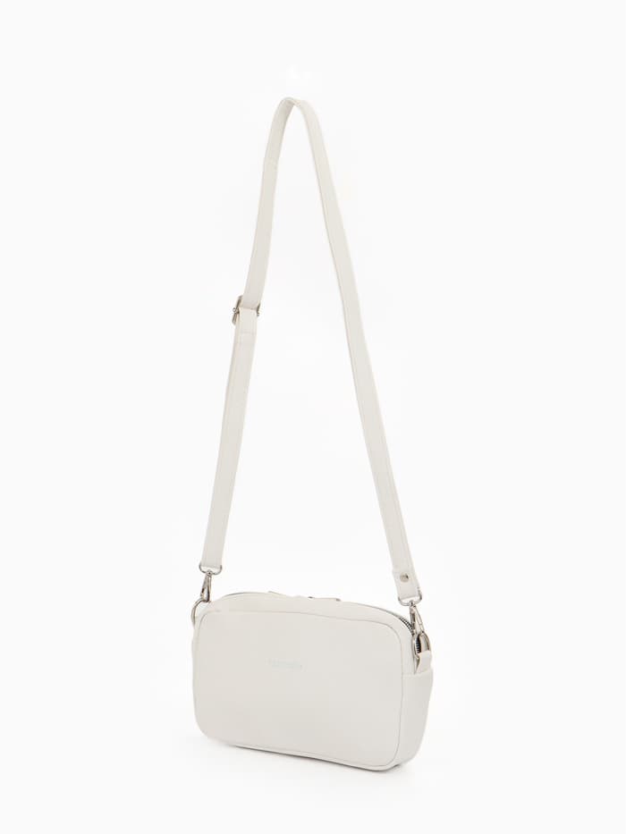 Сумка женская кросс-боди TEXTURA на молнии, 25×6×14 см, белая